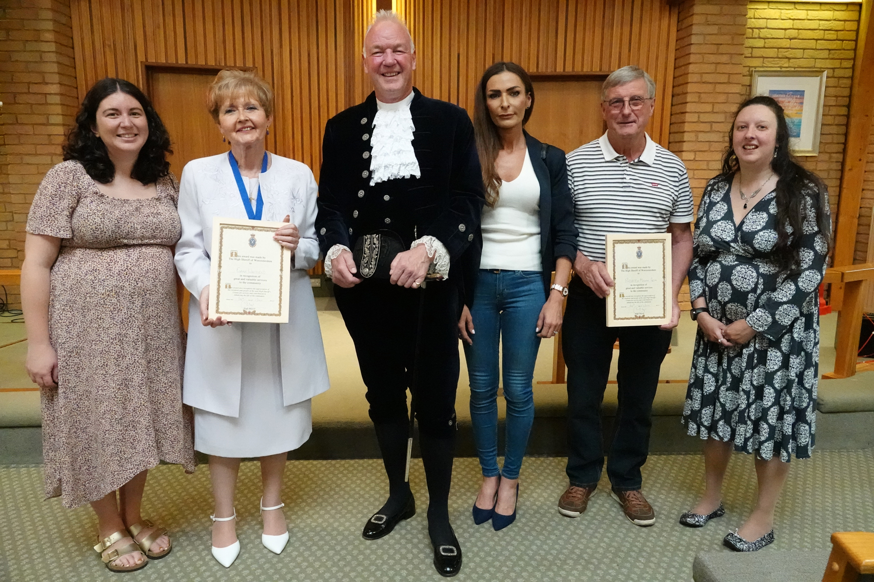 The High Sheriff with award winners from Redditch