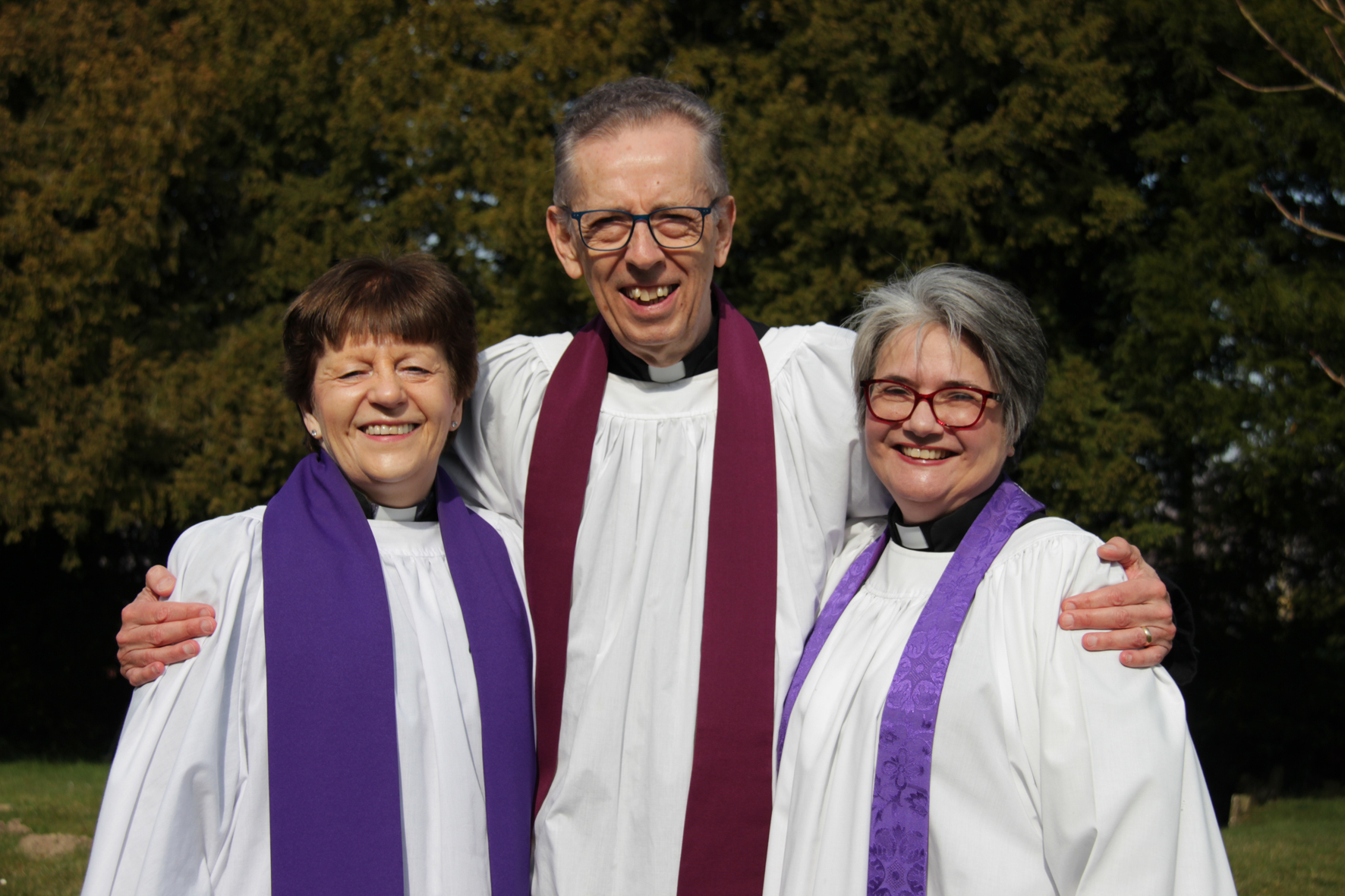 Sallie Butcher, David Morris and Julia Curtis standing together