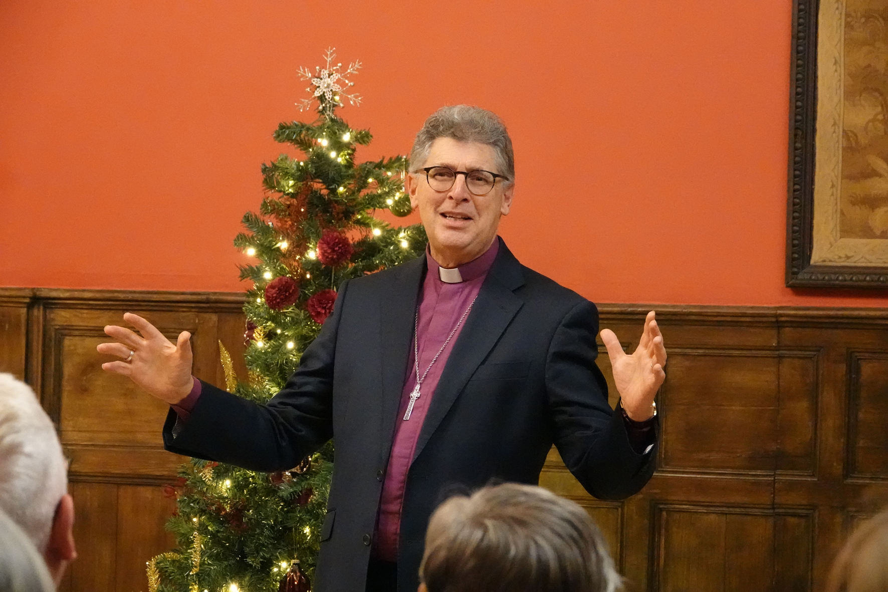 Bishop Martin speaking to those receiving their bishop's certificate