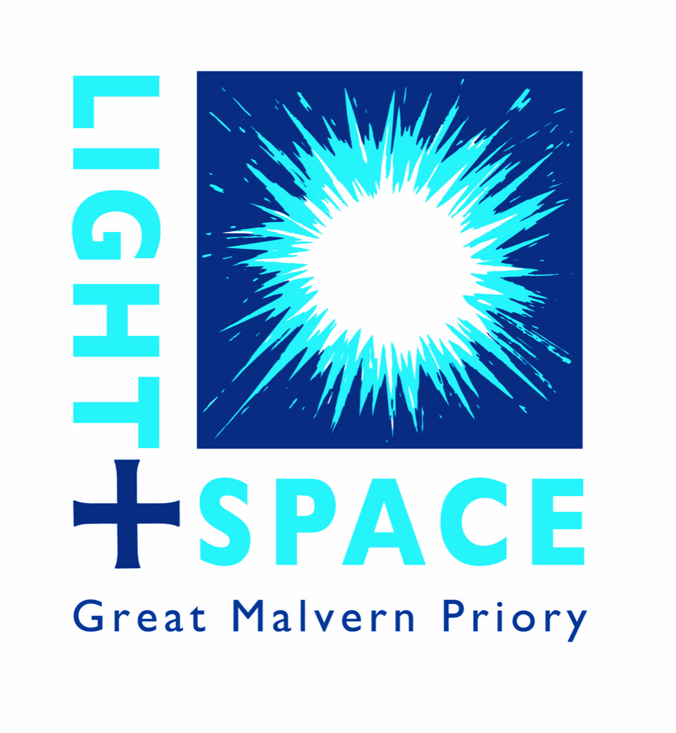 Malvern Priory's light and space logo