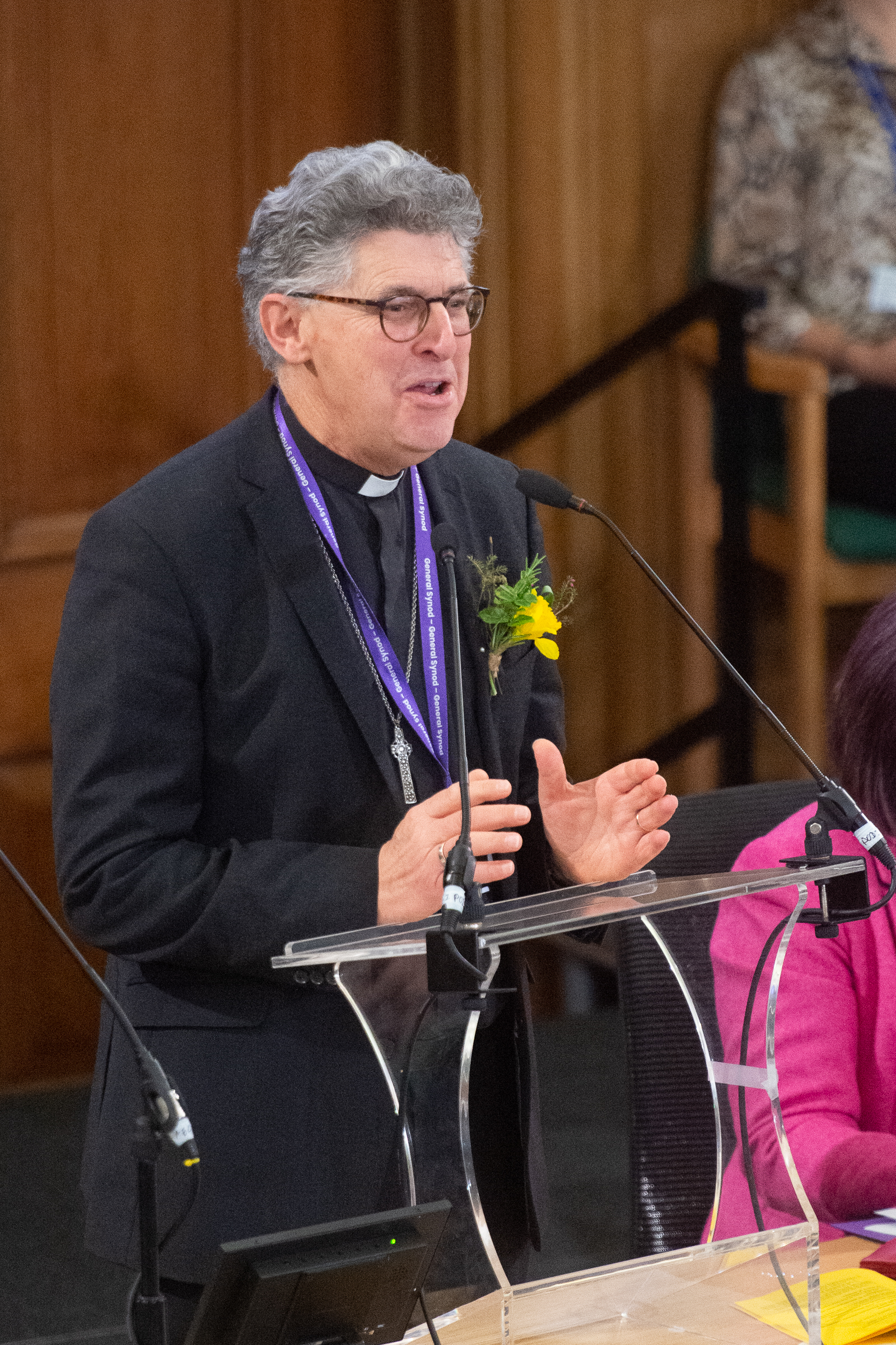 Bishop Martin standing at the lectern at synod
