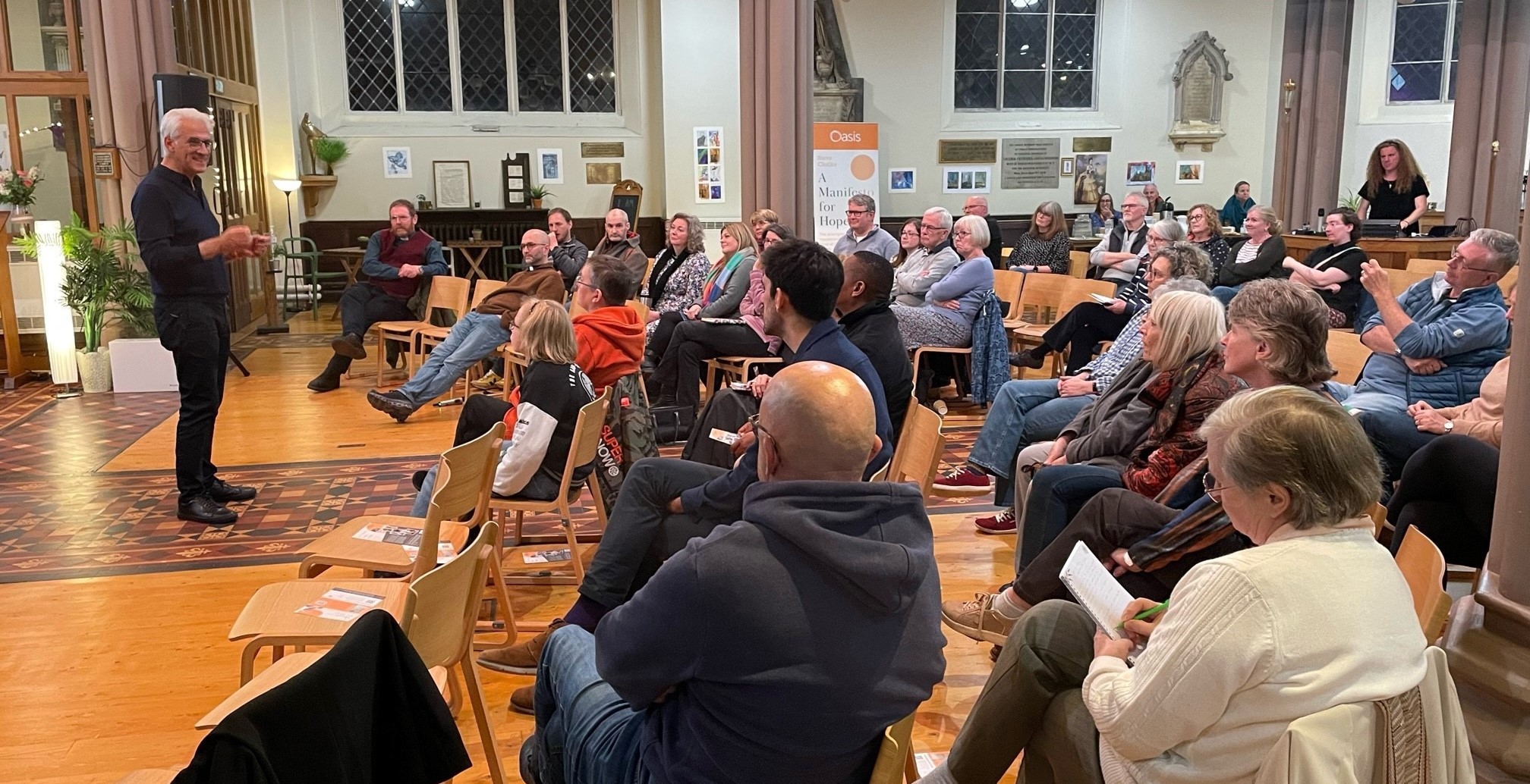 Steve Chalke talks at Top Church on his Manifesto for Hope