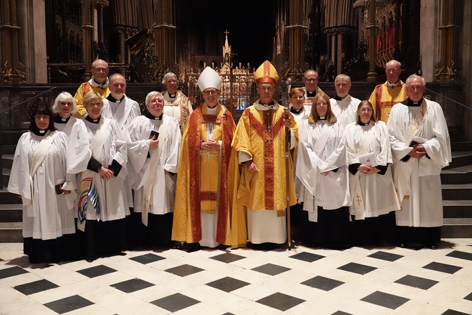 The Auxiliary Pathway deacons with the Bishops, Archdeacons & course leaders