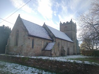 Holt Church in the snow