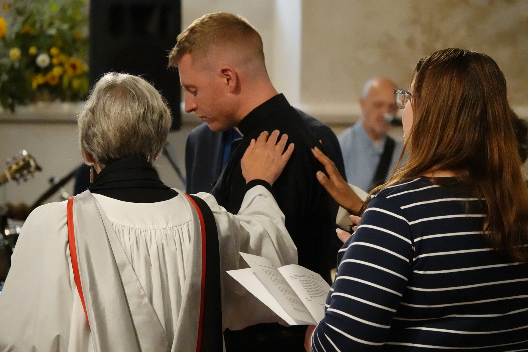 Archdeacon Nikki & the churchwarden of St Stephen's pray for Fraser