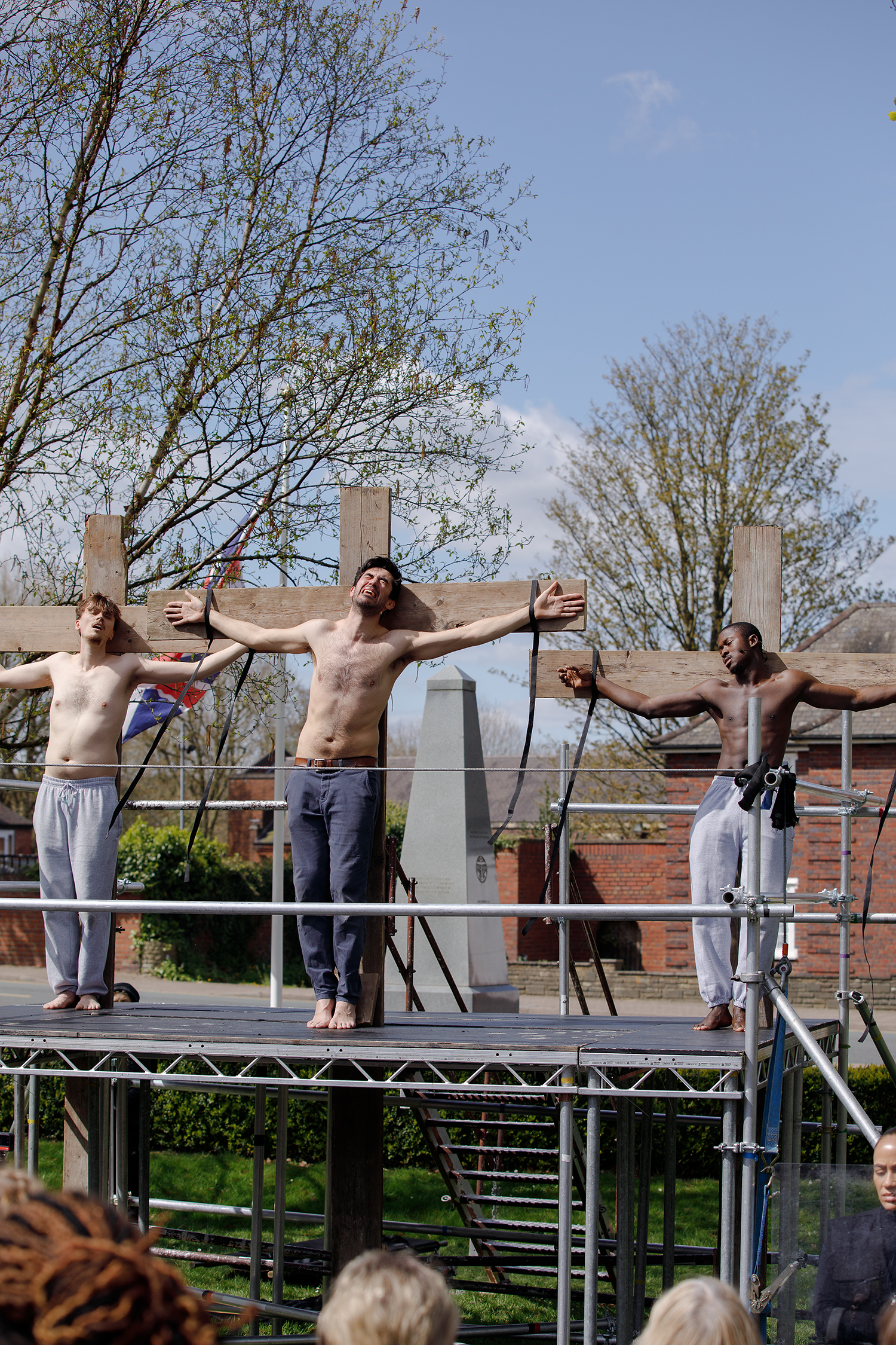 Crucifixion scene at Dudley passion play