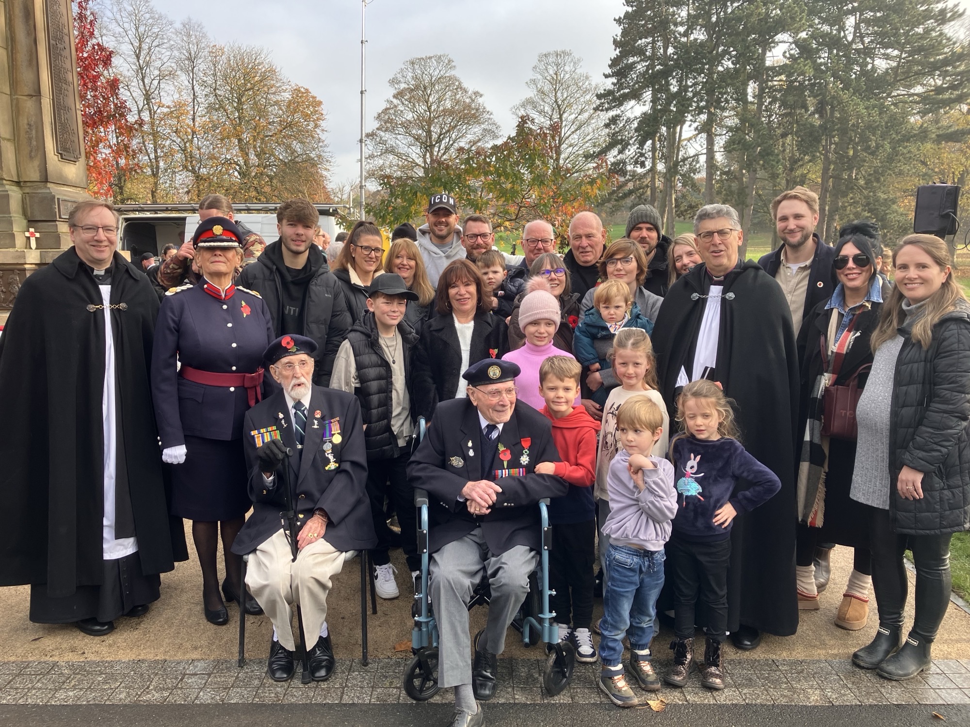 Bishop Martin and Andrew Sillis with a D-day veteran & his family