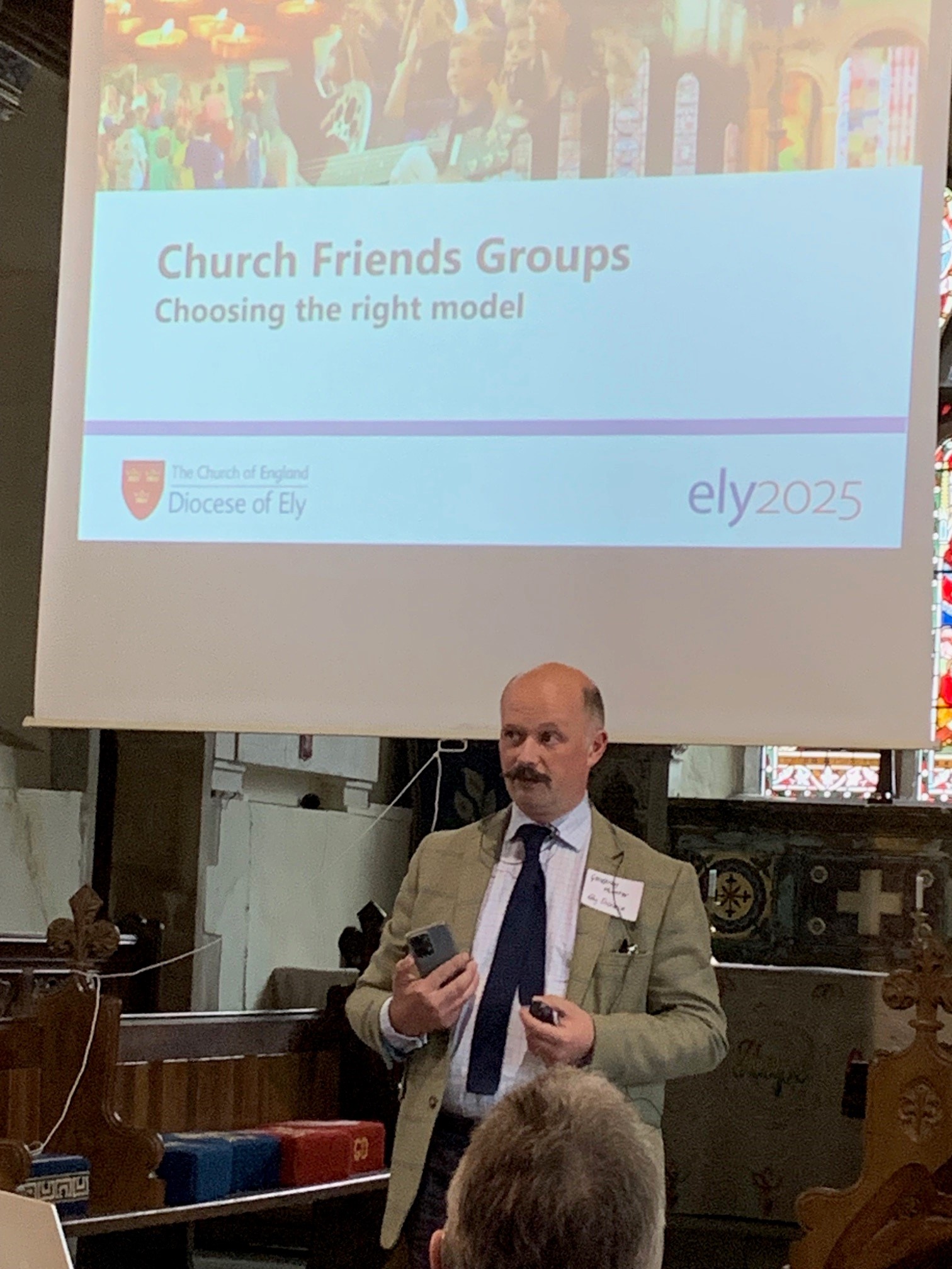 Speaker talking about Church Friends groups at the fit for function conference