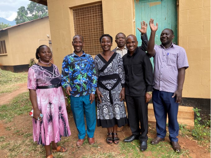 Staff from the Morogoro bible college standing together outside