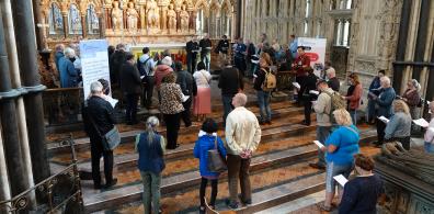 Praying for Growth launch in cathedral, high altar