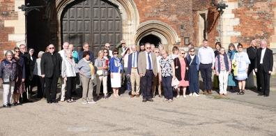 Canterbury Pilgrims outside Lambeth Palace