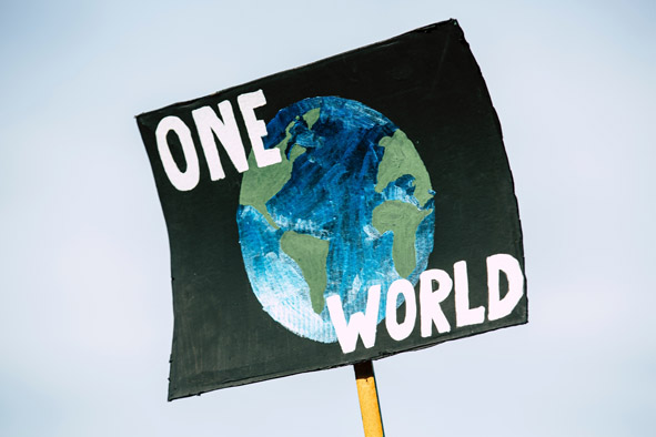 one world banner