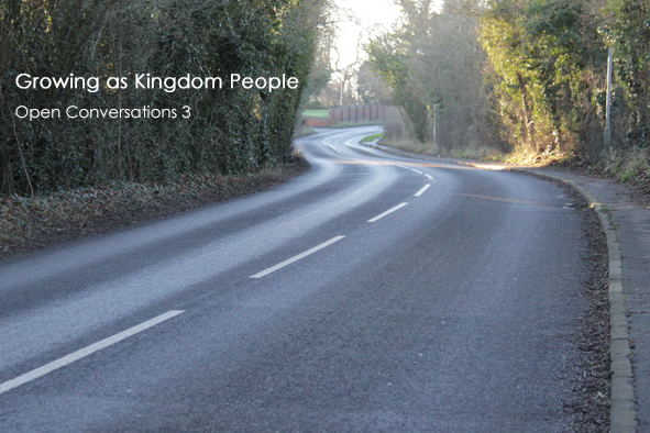 Twisting road image for open conversations