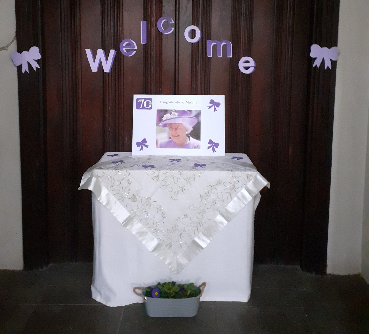 Welcome display at The Holy Innocents