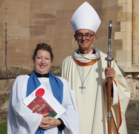 Philippa Heenan with Bishop John