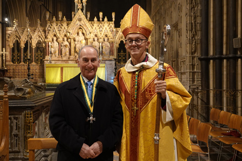 Alan Millichip with Bishop John