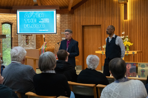 Bishop Martin with Alton Bell - After the Flood screening