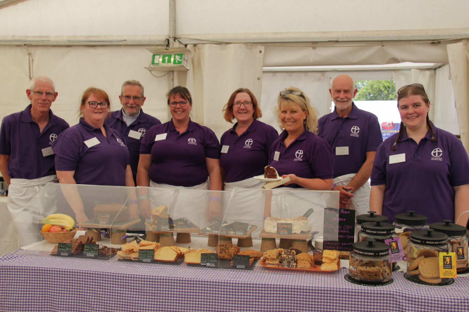 the cafe team at the church tent