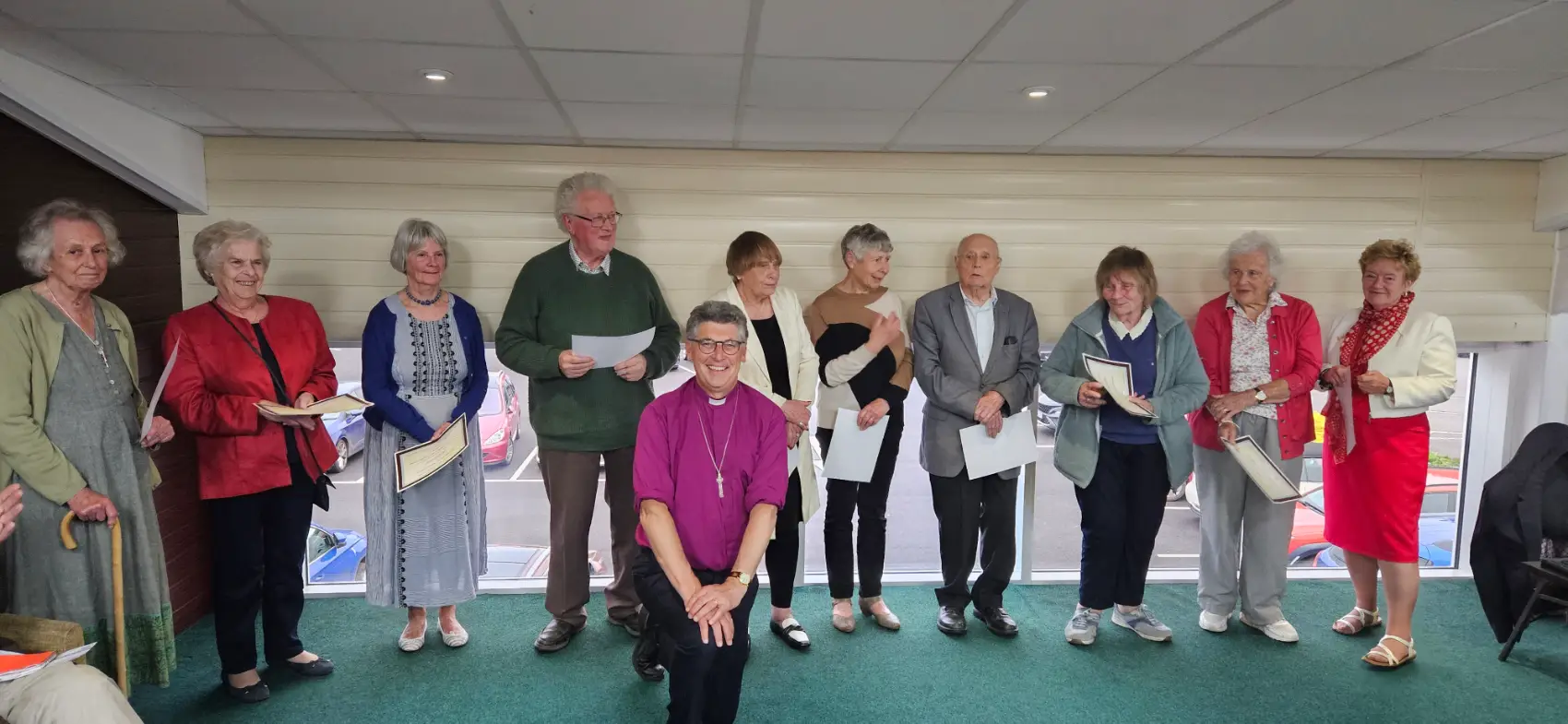 Award winners with Bishop Martin