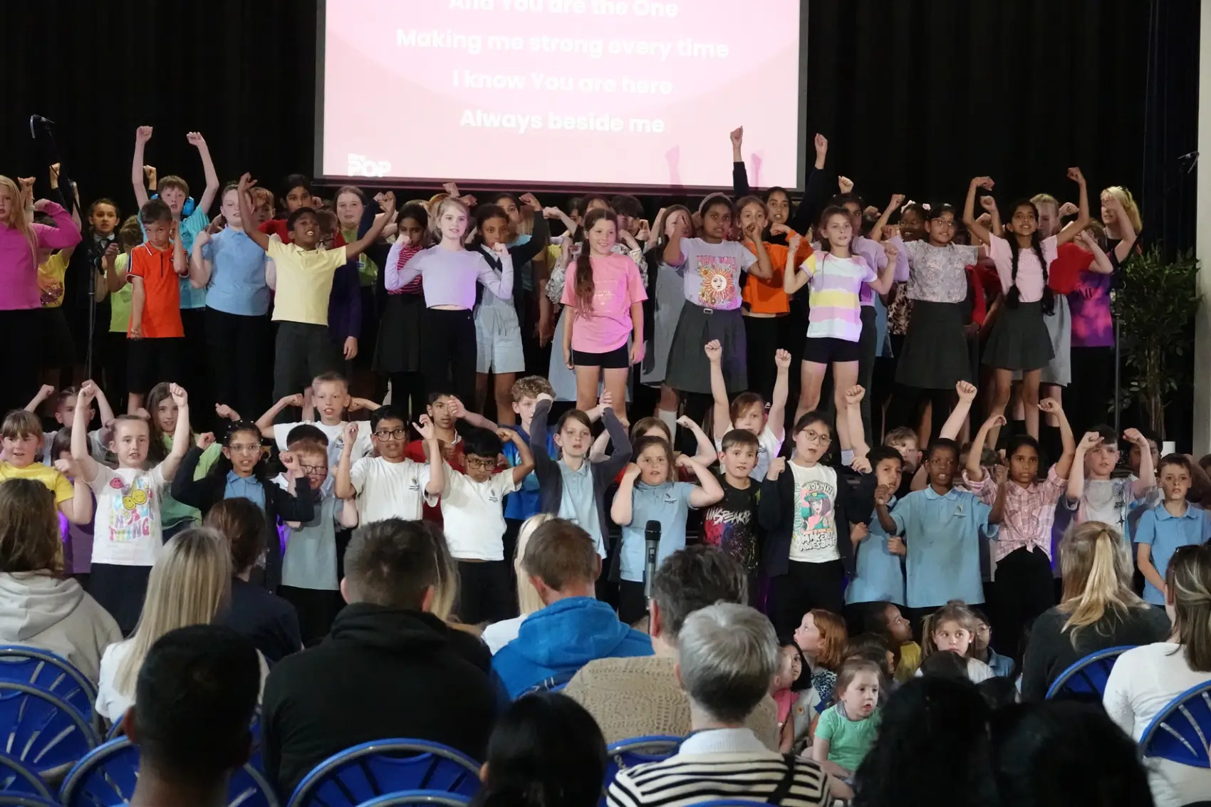 Children singing at Perry wood primary school