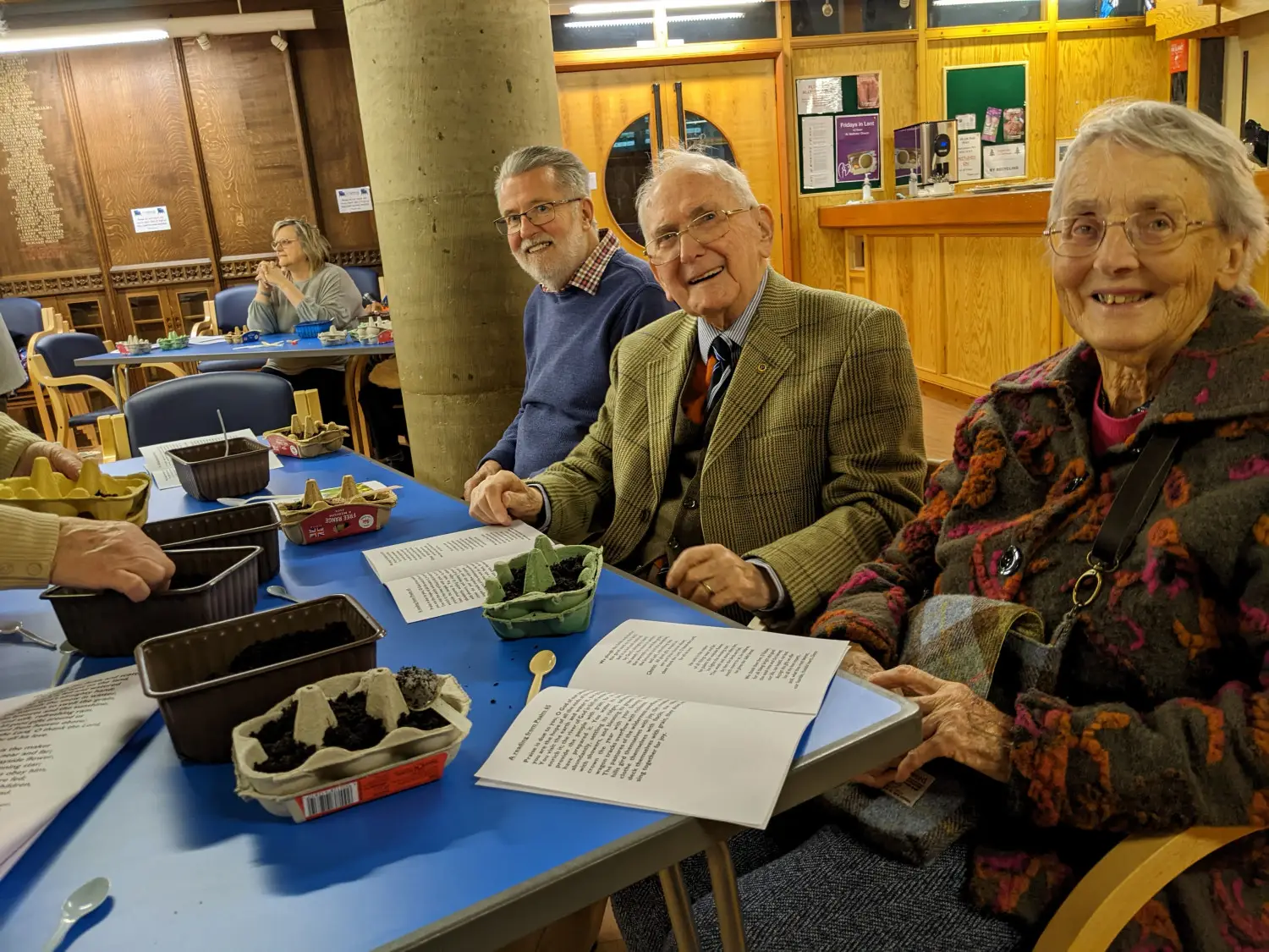 planting seeds at the informal service