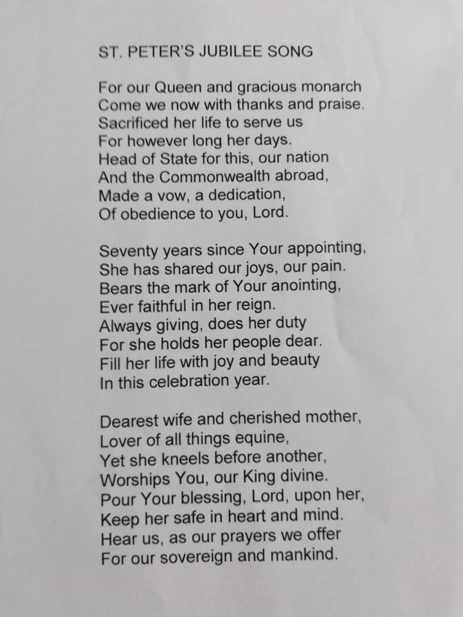 St Peter's Jubilee Song