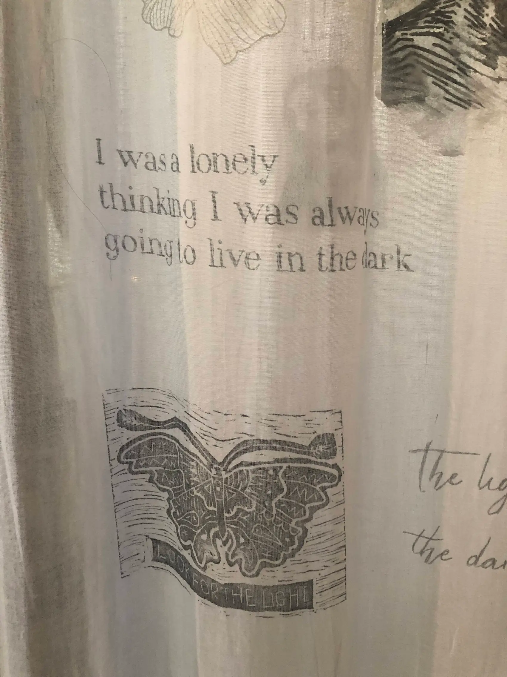Close up of a quote from a survivor